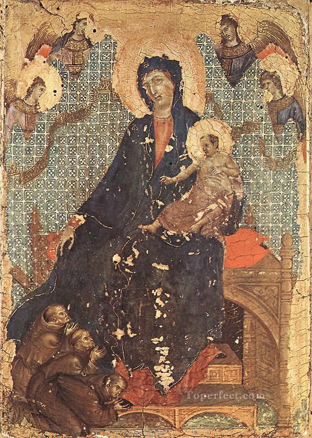 フランシスコ会シエナ派ドゥッチョの聖母油絵